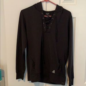 Reebok lace-up hoodie